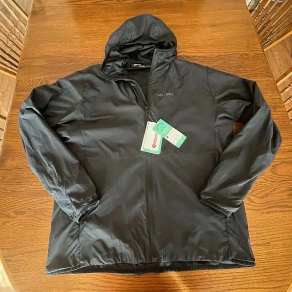 NWT Marmot Men’s Alt B Hoody Hoodie Full Zip Jacket Black XXL 2XL